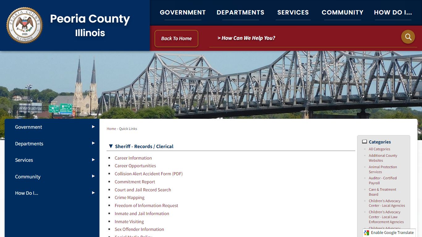 Quick Links • Peoria County, IL • CivicEngage